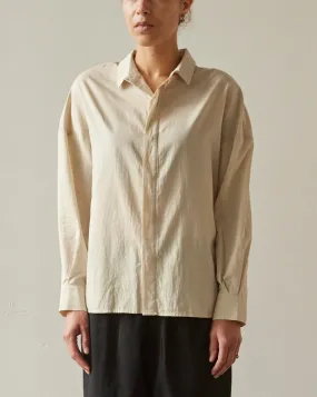 7115 Airy Flat Hem Button Down, Oyster