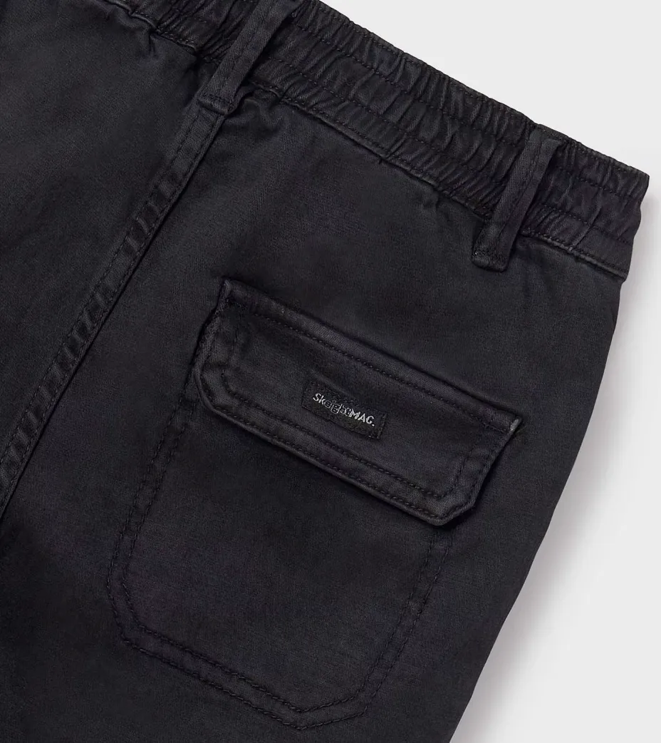 7529 Mayoral Tween/Teen Boys Jogger Bottom Relaxed Cargo Pants - Black