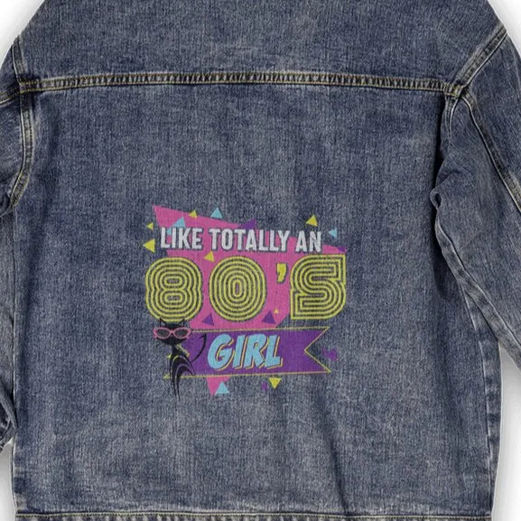 80's Retro Atomic Cat Oversized Denim Jackets