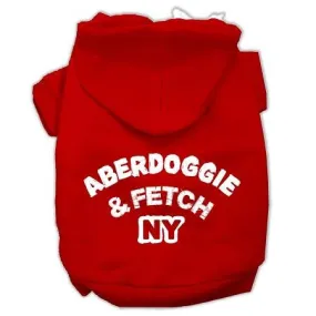 Aberdoggie NY Screenprint Pet Hoodies Red Size XXXL (20)