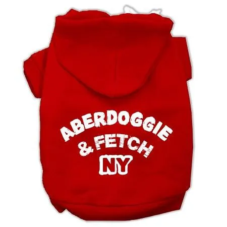 Aberdoggie NY Screenprint Pet Hoodies Red Size XXXL (20)
