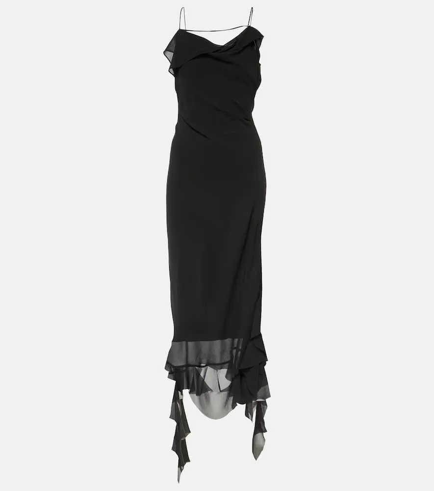 Acne Studios Ruffled asymmetric midi dress