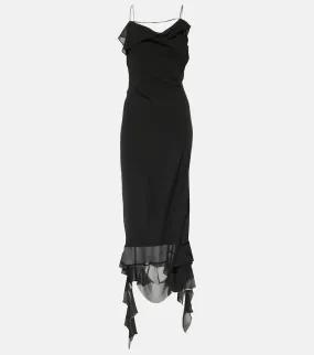 Acne Studios Ruffled asymmetric midi dress