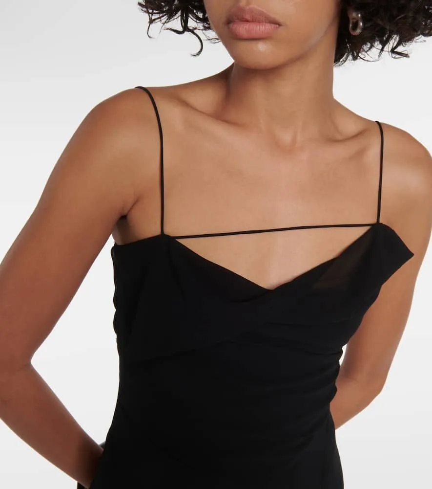 Acne Studios Ruffled asymmetric midi dress