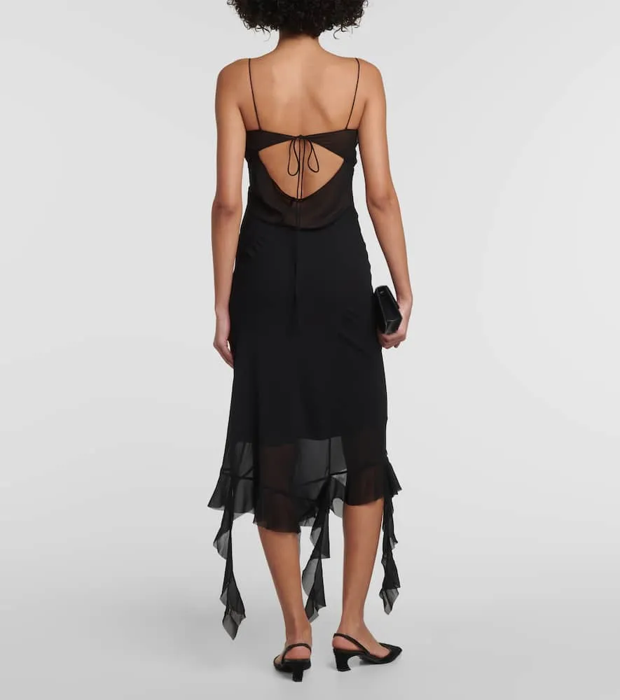 Acne Studios Ruffled asymmetric midi dress