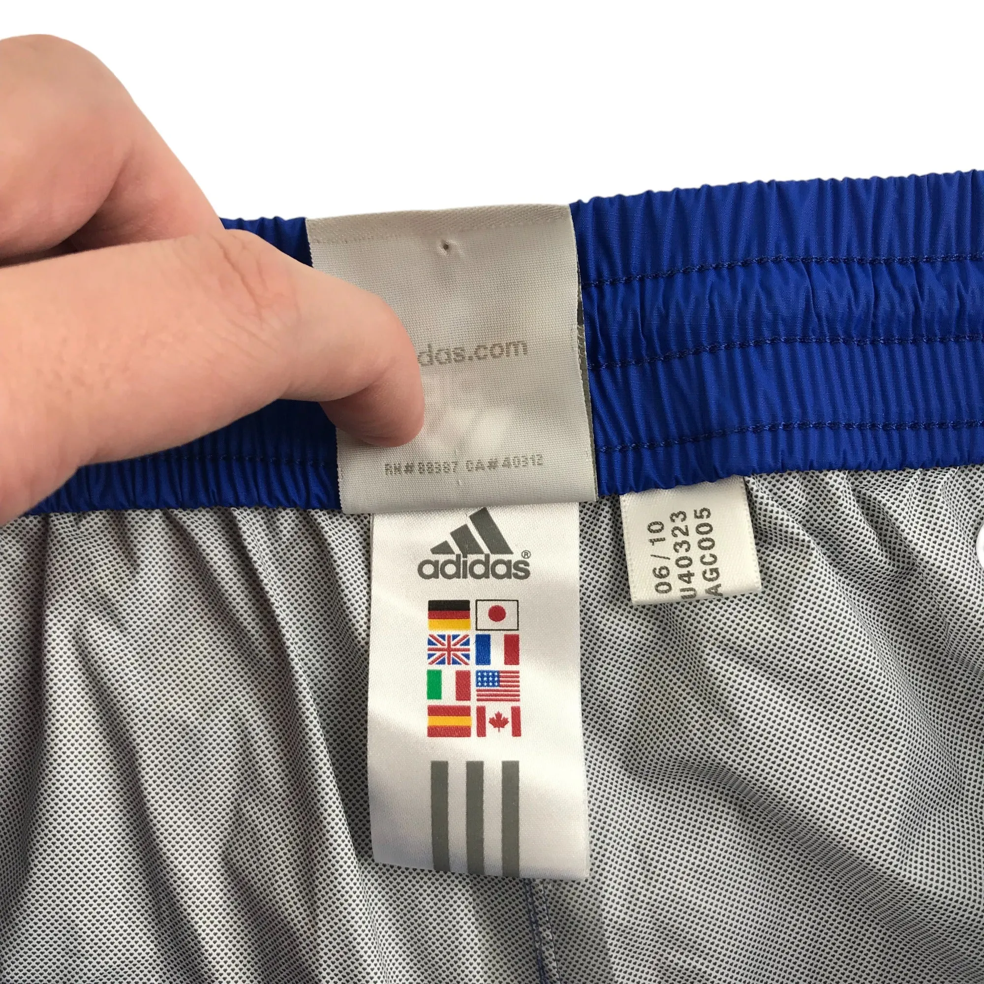 Adidas Trousers Size XL Royal Blue Scotland Commonwealth Games Waterproof Windbreaker Bottoms