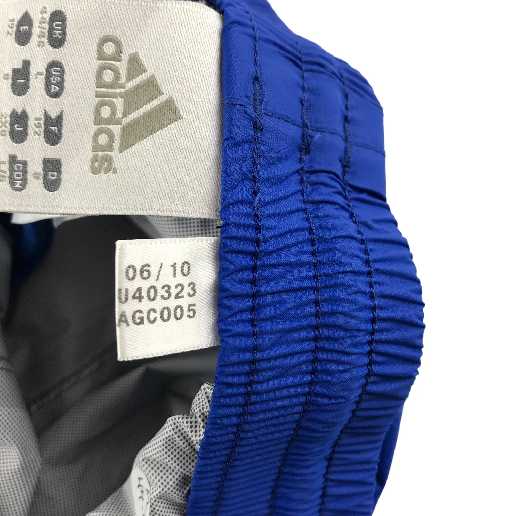 Adidas Trousers Size XL Royal Blue Scotland Commonwealth Games Waterproof Windbreaker Bottoms