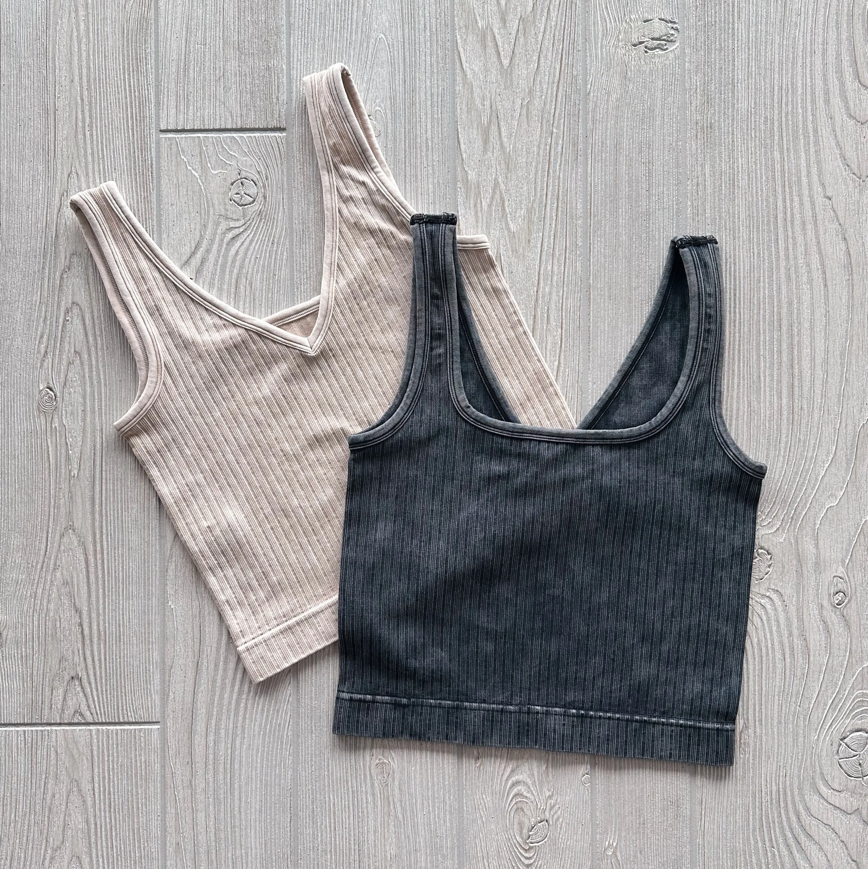 Ava Ribbed Crop • Vintage Collection