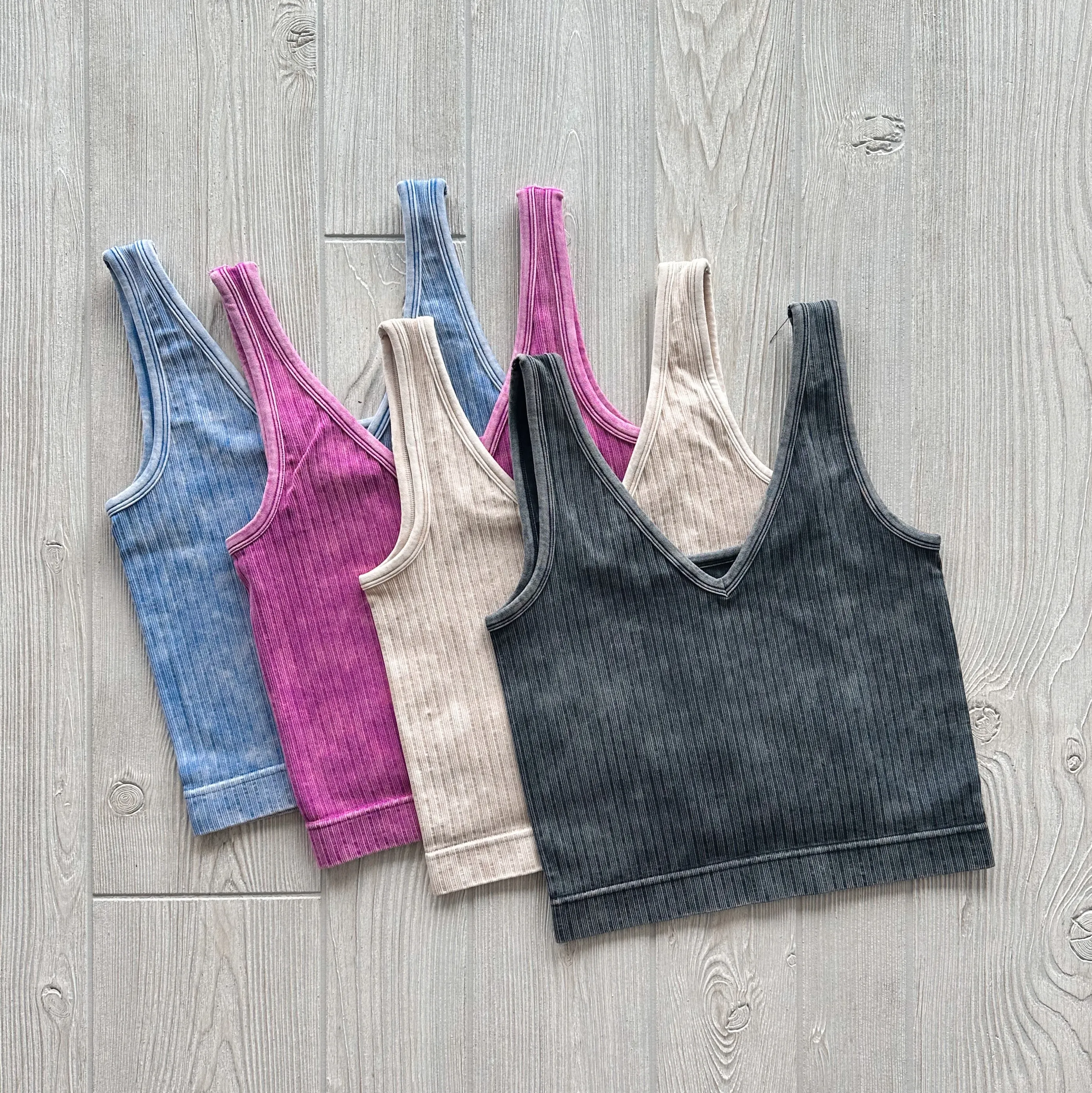 Ava Ribbed Crop • Vintage Collection