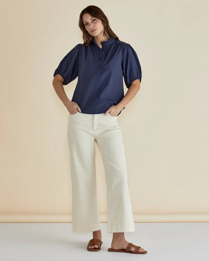 Avery Blouse - French Blue