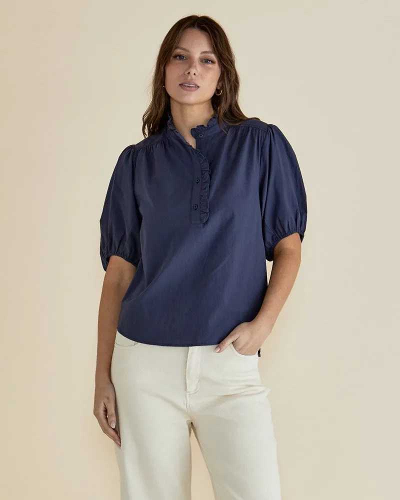 Avery Blouse - French Blue