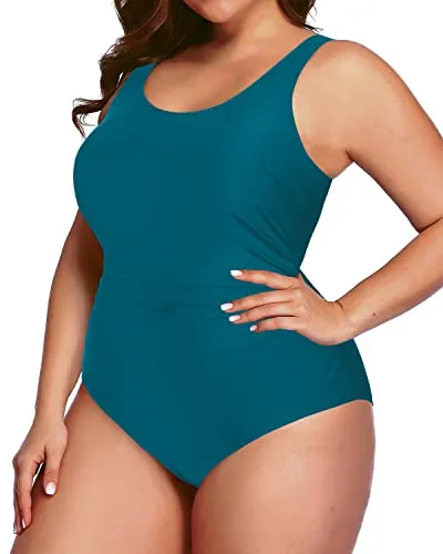 Backless Tummy Control Swimwear Women's Plus Size One Piece Swimsuit