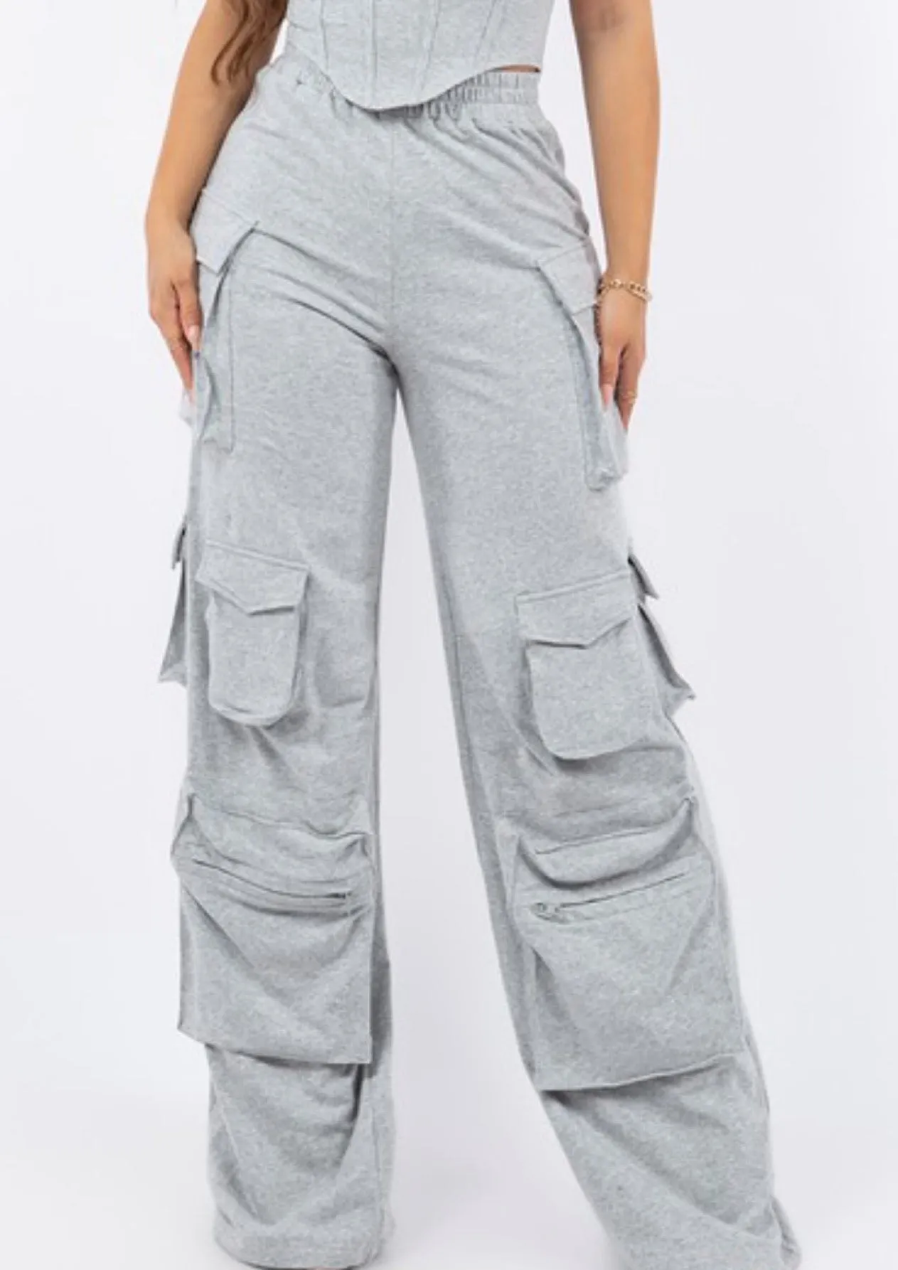 Big Pockets Cargo pants (Grey)