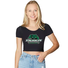 Binghamton Bearcats Black Babydoll Tee