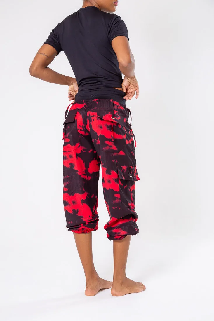 Black & Red Cargo Pant