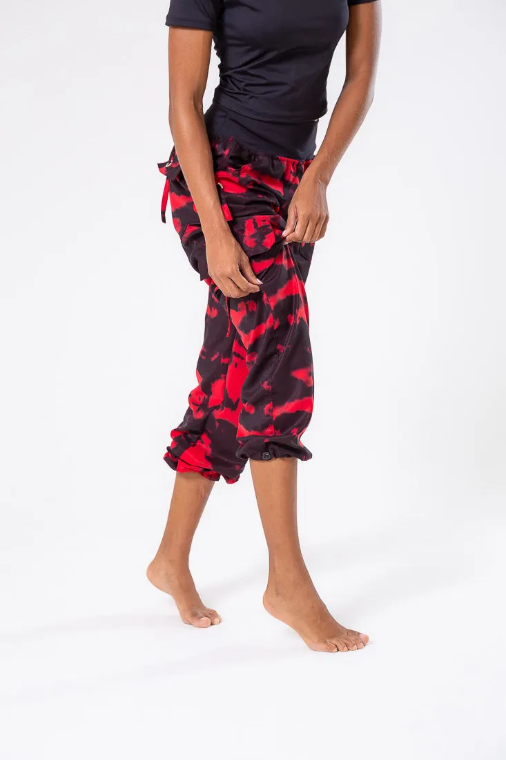 Black & Red Cargo Pant