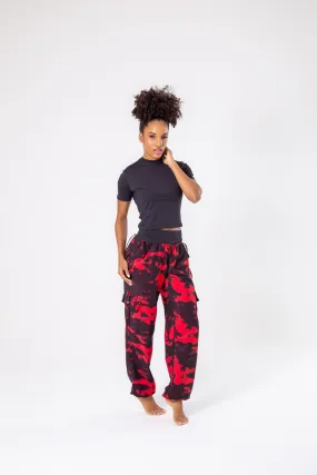 Black & Red Cargo Pant