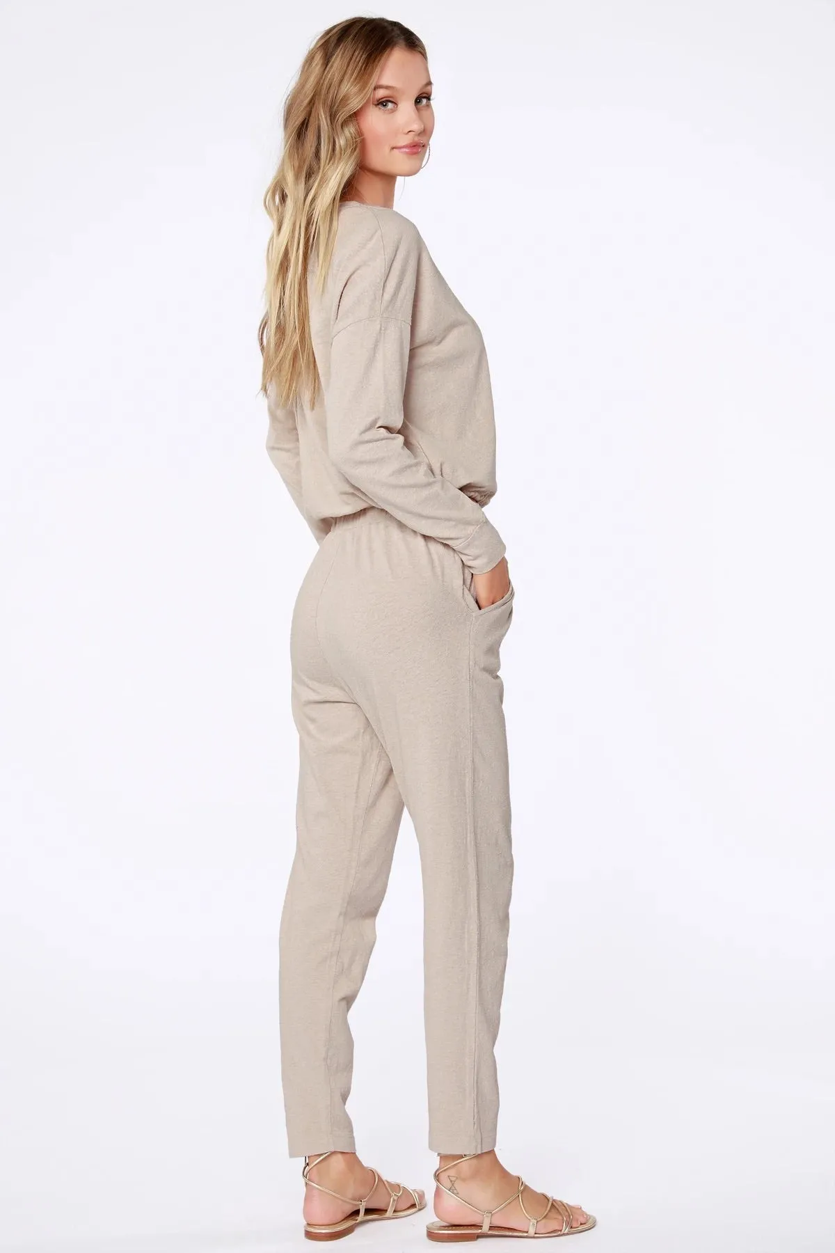 BOBI Sustainable Terry TEMPLE SlubKnit PleatFront Pant