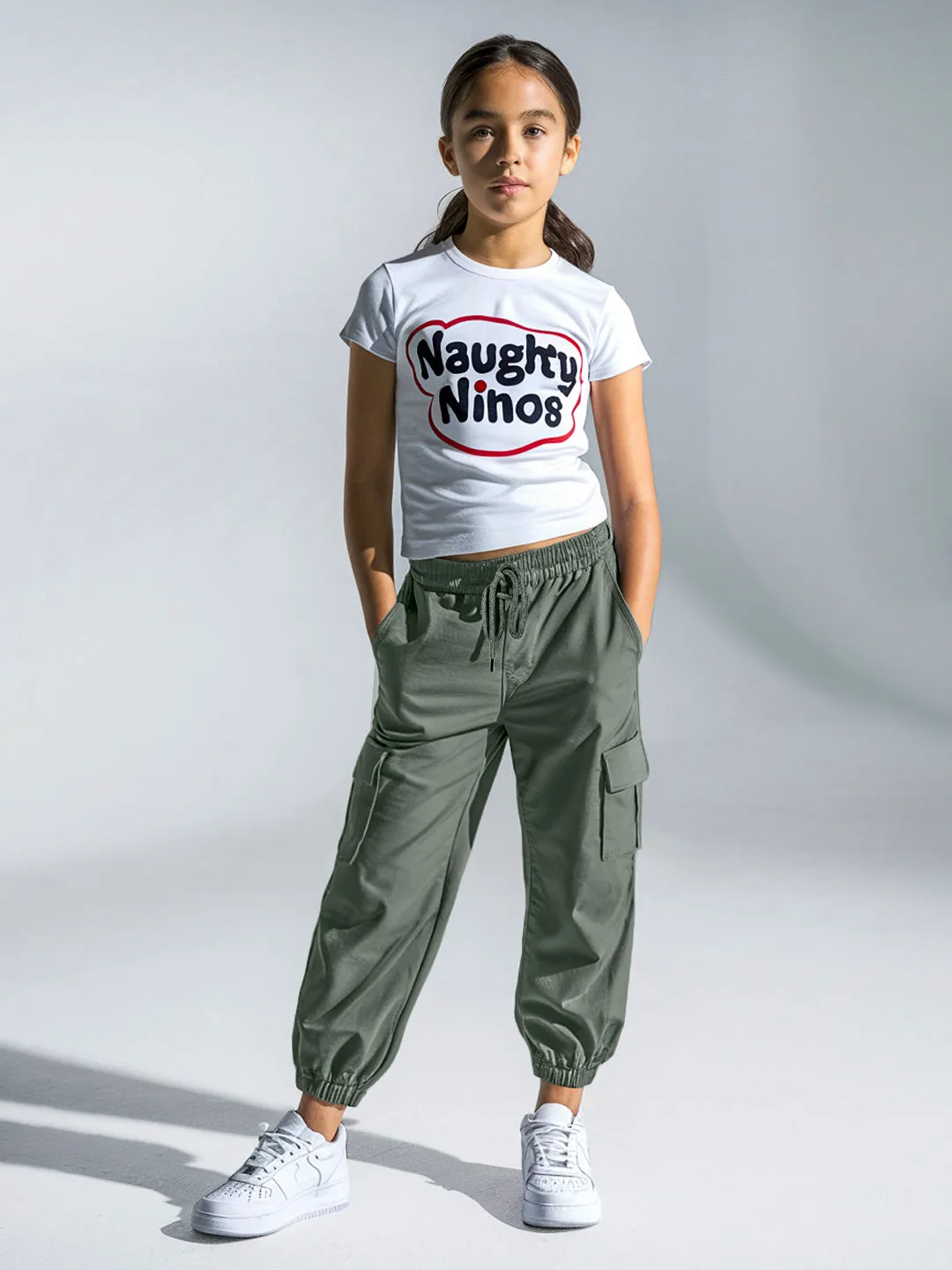 Cotton Grey Cargo for Girls & Boys