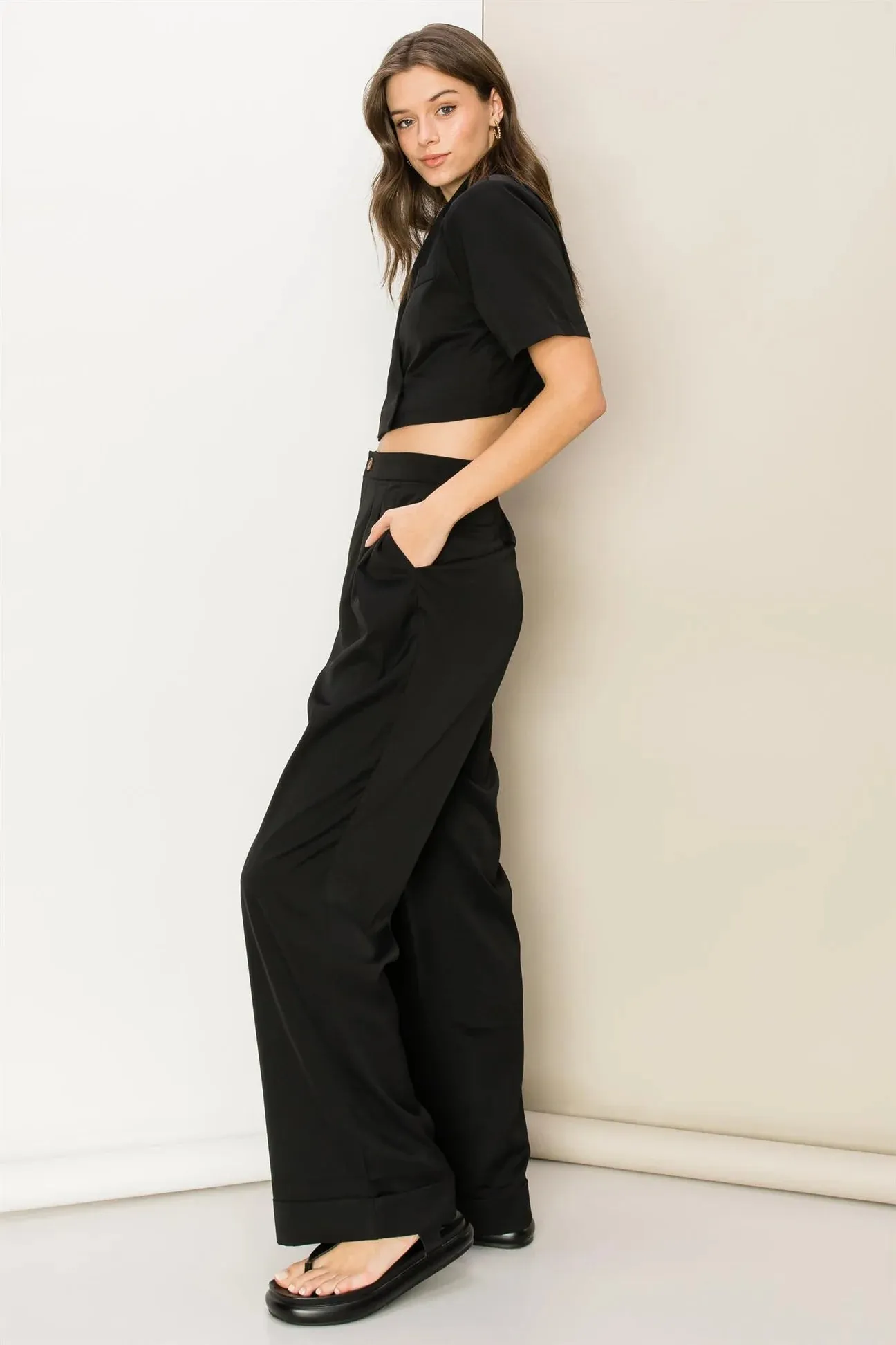 Crop Top and High Waist Pant Set-SIZES MUST MATCH