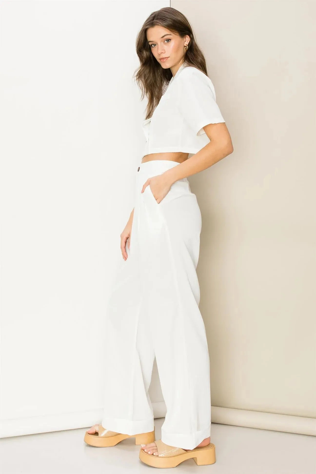 Crop Top and High Waist Pant Set-SIZES MUST MATCH