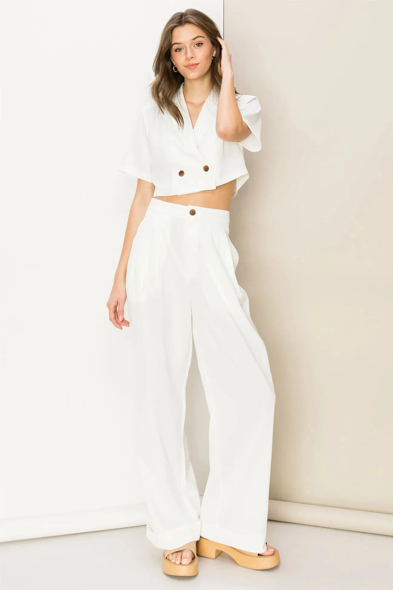 Crop Top and High Waist Pant Set-SIZES MUST MATCH