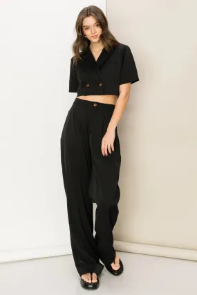 Crop Top and High Waist Pant Set-SIZES MUST MATCH