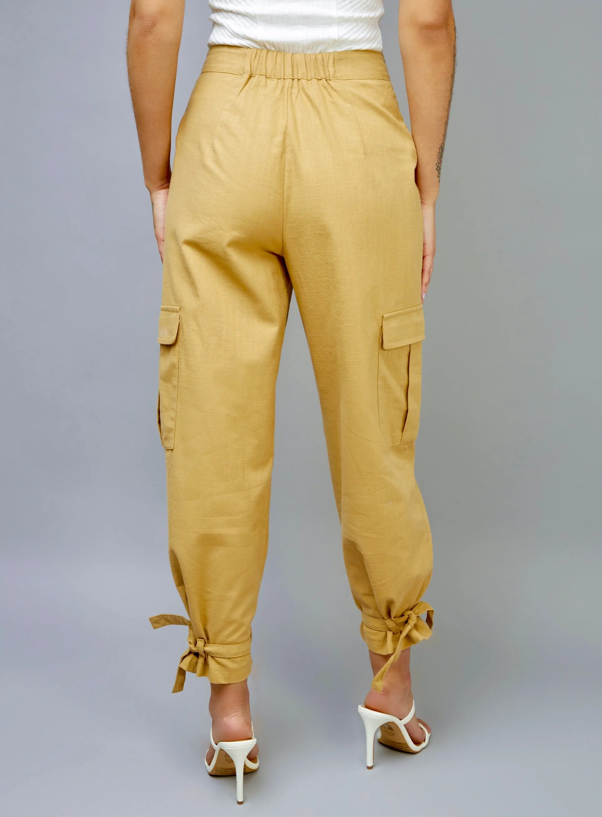 Endless Possibilities Khaki Pencil Style Cargo Pants