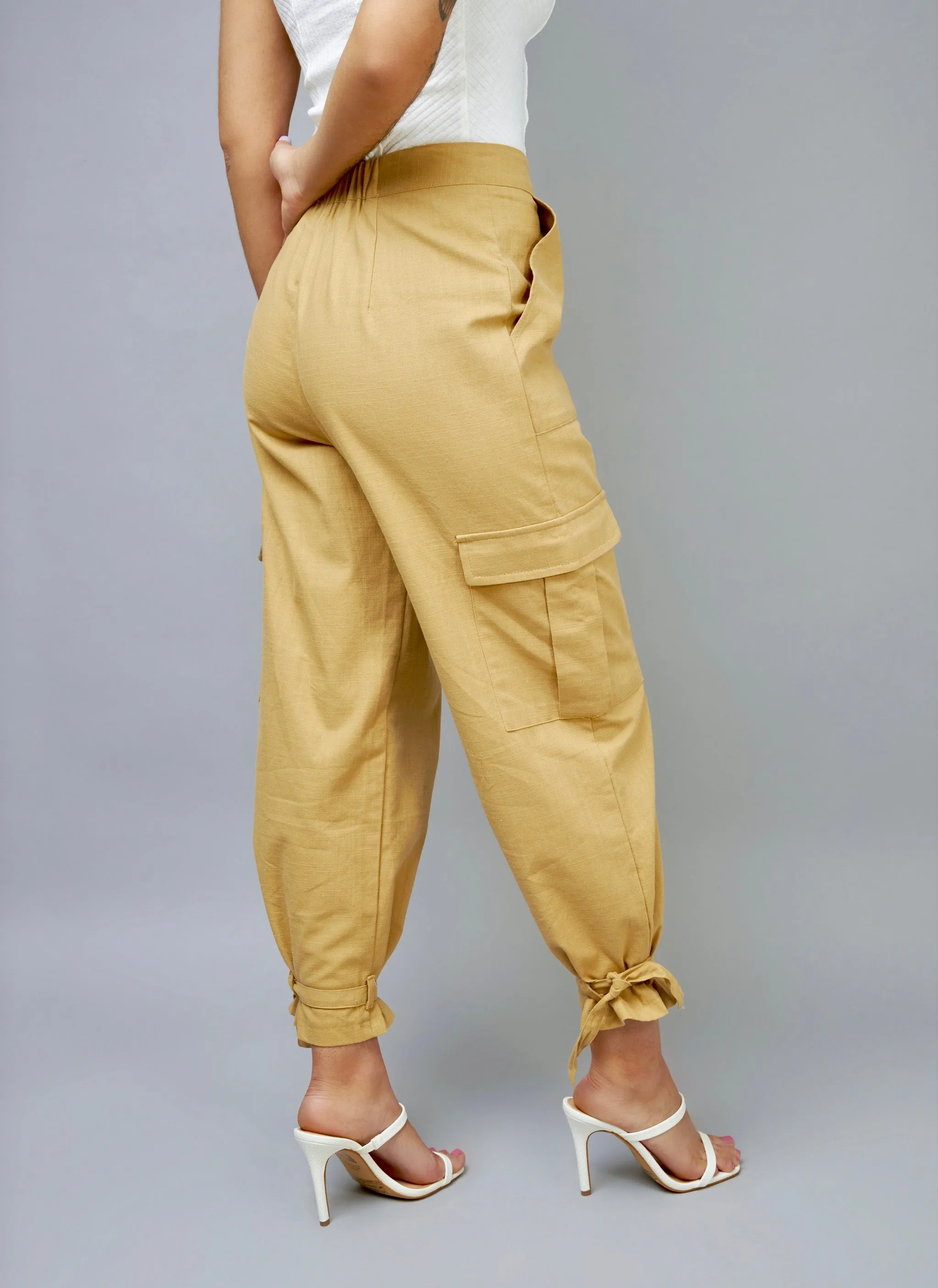 Endless Possibilities Khaki Pencil Style Cargo Pants