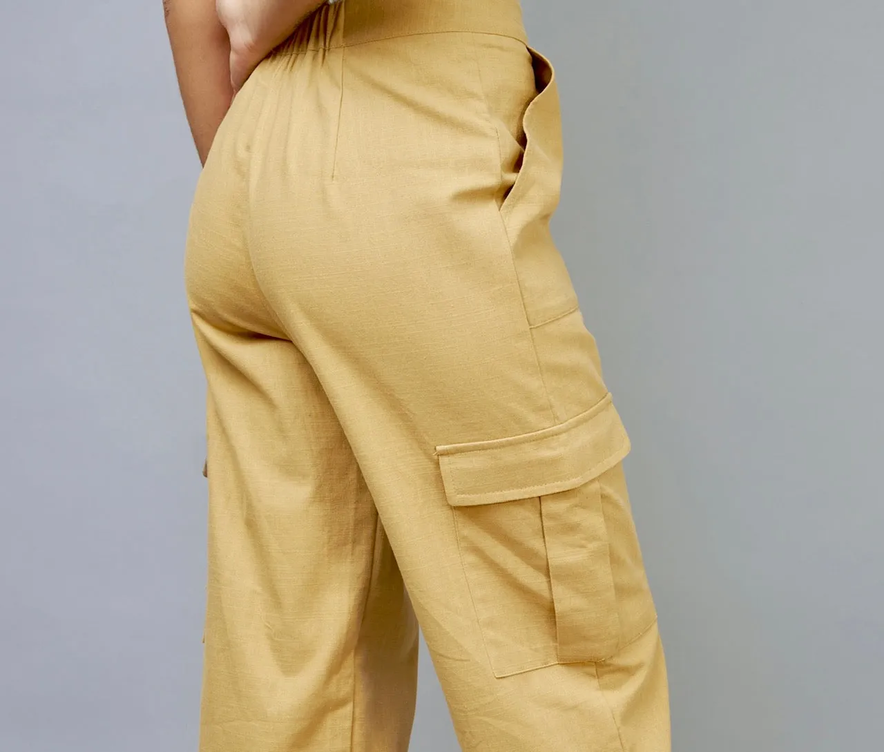 Endless Possibilities Khaki Pencil Style Cargo Pants