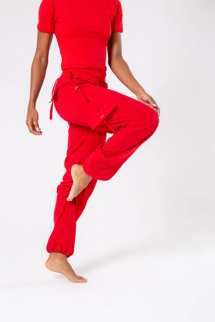 Ferrari Red Cargo Pant
