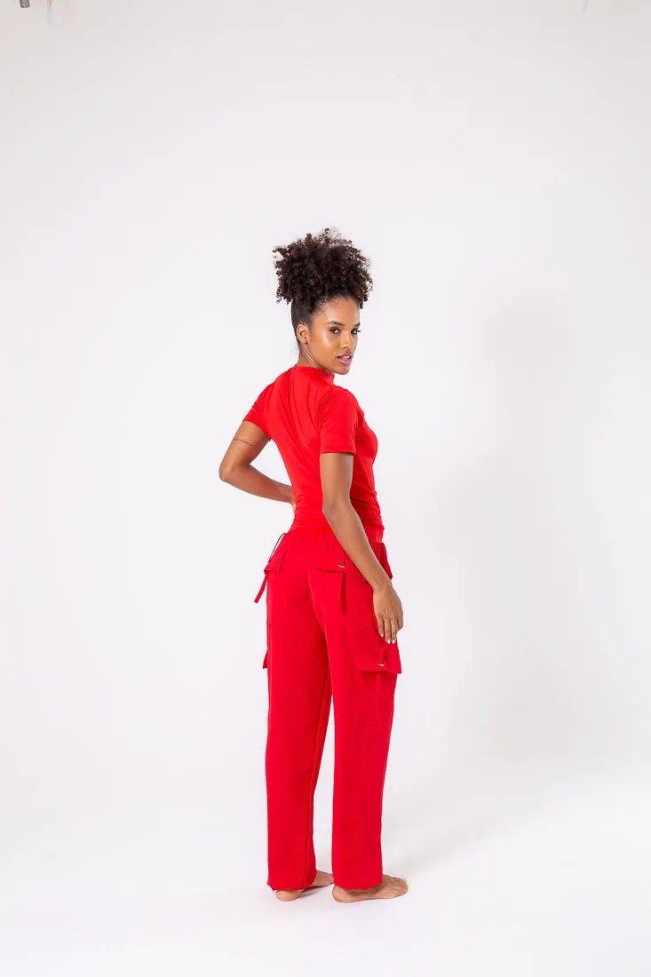 Ferrari Red Cargo Pant