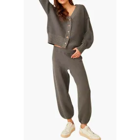 FREE PEOPLE HAILEE CARDI SET - PEPPERY