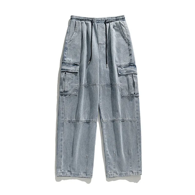 GRAYSON™ - ELEGANT OVERSIZED DENIM CARGO TROUSERS