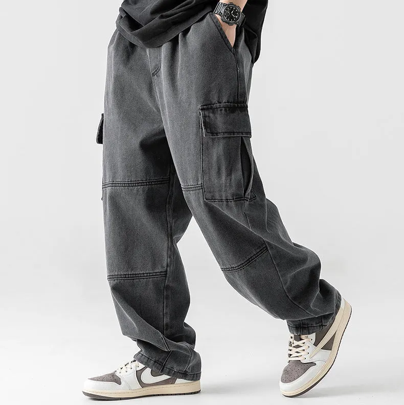 GRAYSON™ - ELEGANT OVERSIZED DENIM CARGO TROUSERS
