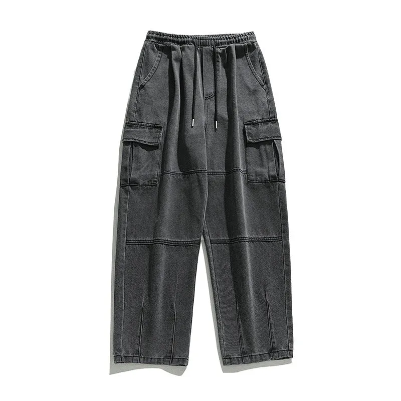 GRAYSON™ - ELEGANT OVERSIZED DENIM CARGO TROUSERS