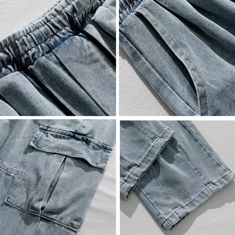 GRAYSON™ - ELEGANT OVERSIZED DENIM CARGO TROUSERS