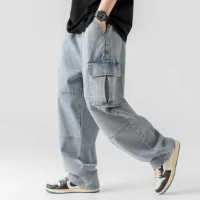 GRAYSON™ - ELEGANT OVERSIZED DENIM CARGO TROUSERS