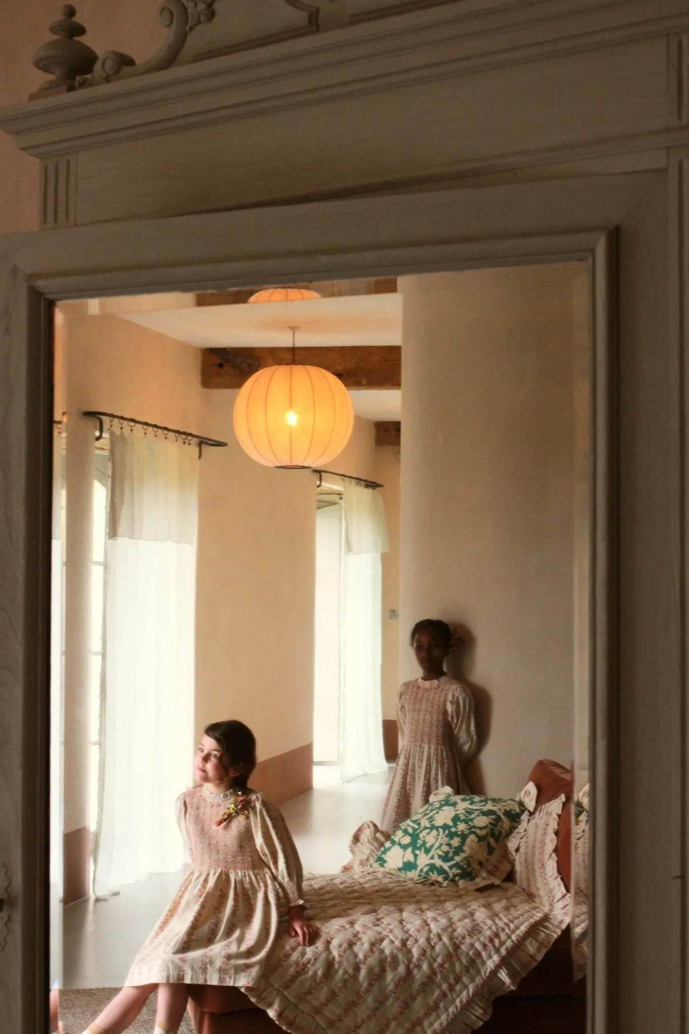 Handsmock Dress in Farandole Flowers by Bonjour