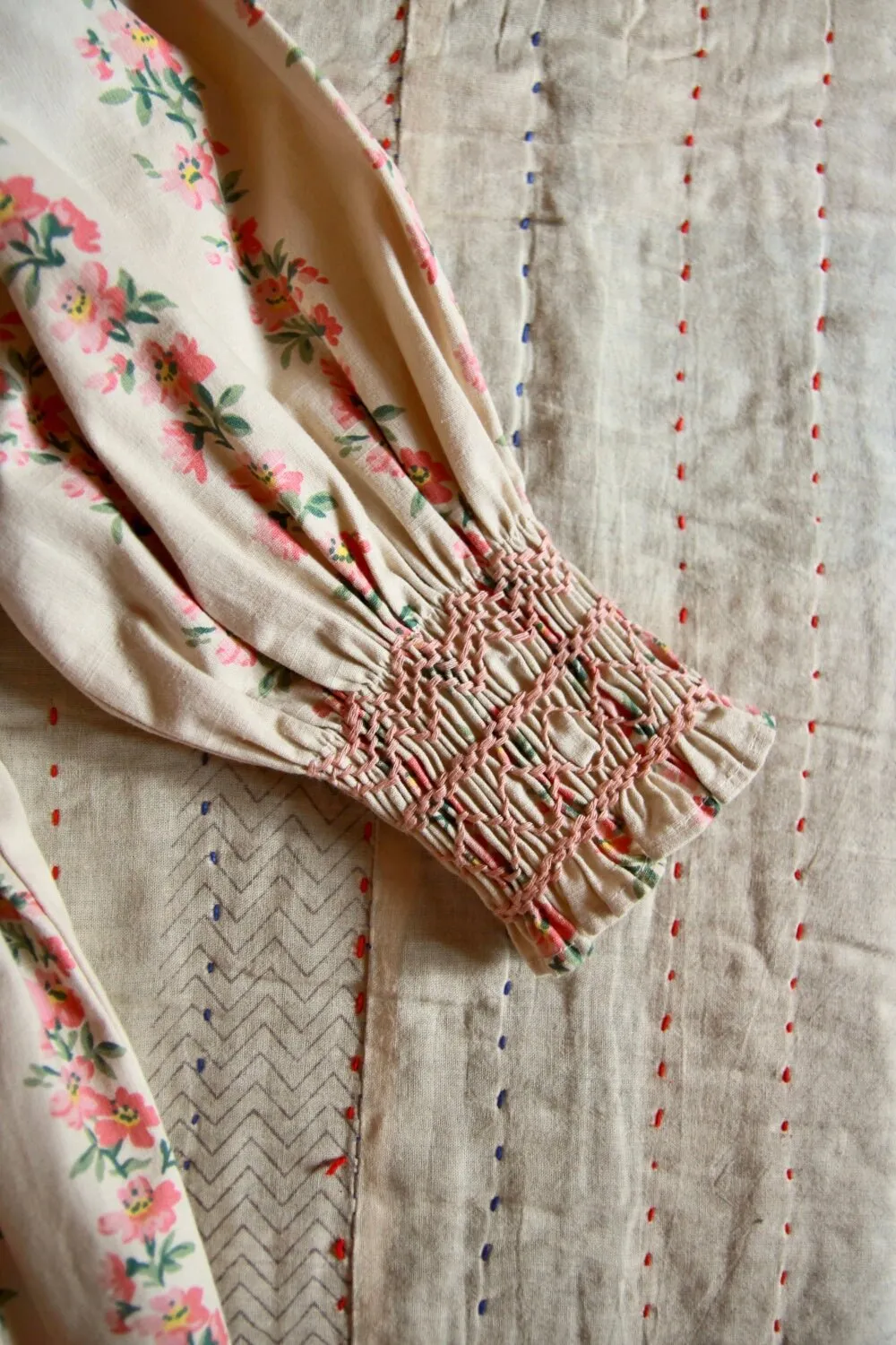 Handsmock Dress in Farandole Flowers by Bonjour