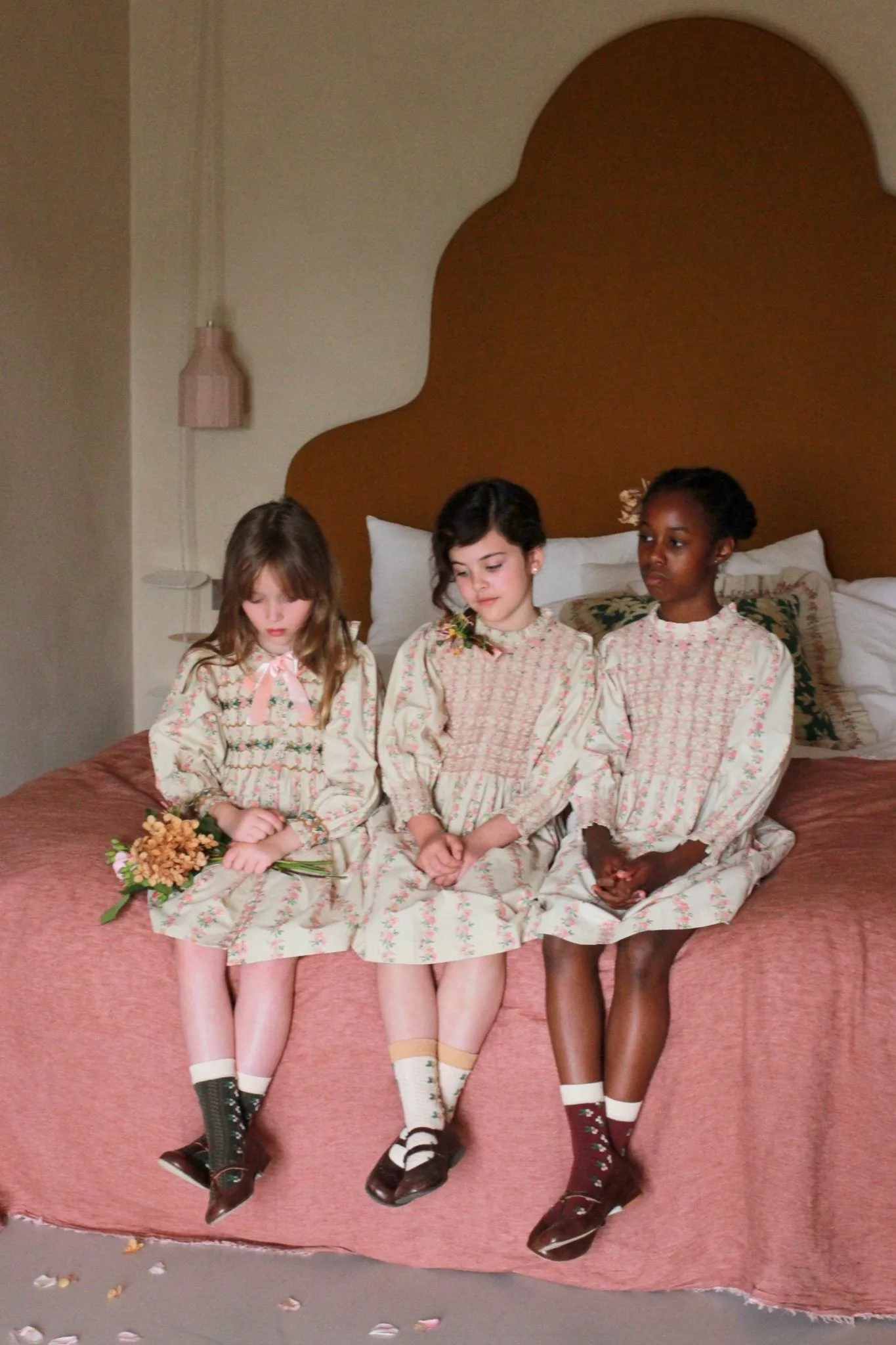 Handsmock Dress in Farandole Flowers by Bonjour