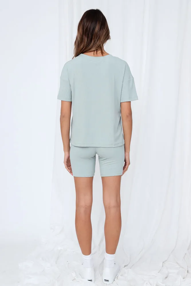 HELLO MOLLY Rest Your Eyes Shorts Sage