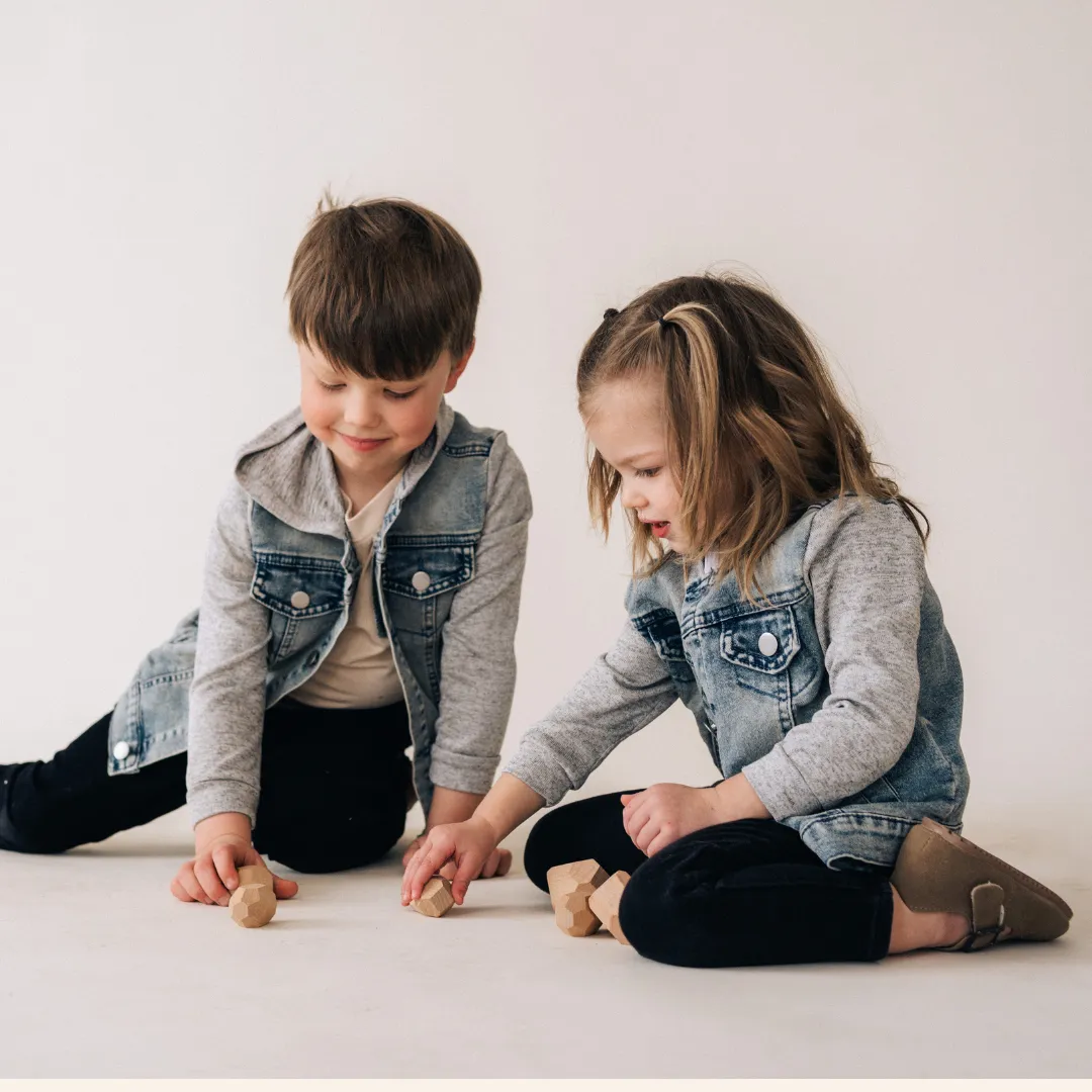 Hooded Denim Jacket- Mom & Son