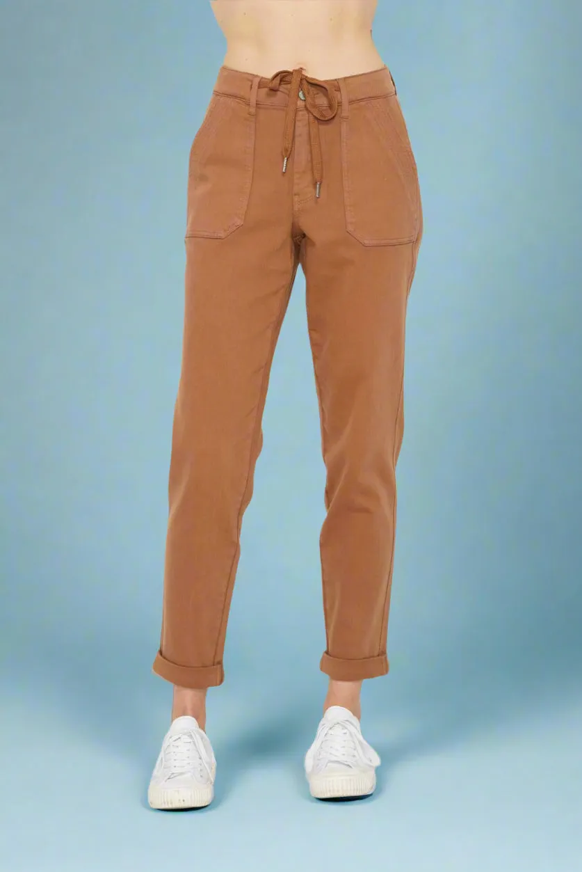 HW Garment Dyed Cuffed Jogger Brown JB108