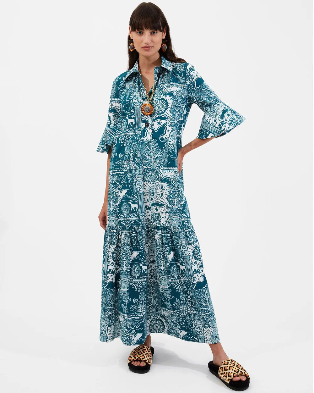 Ionic Artemis Dress in Cotton Poplin