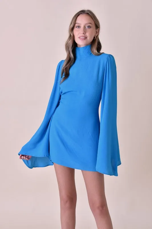 Isadora 60s Style Bell Sleeve Mini Shift Dress