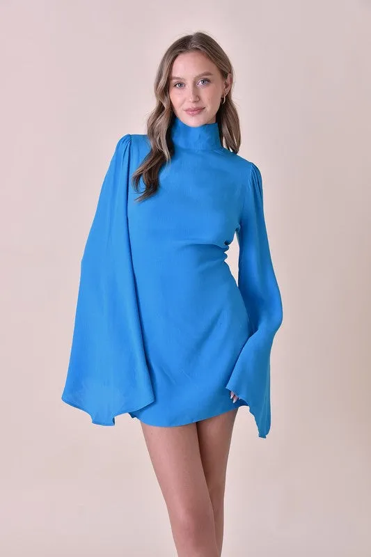 Isadora 60s Style Bell Sleeve Mini Shift Dress