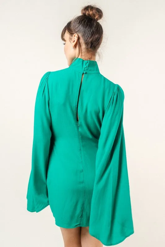 Isadora 60s Style Bell Sleeve Mini Shift Dress