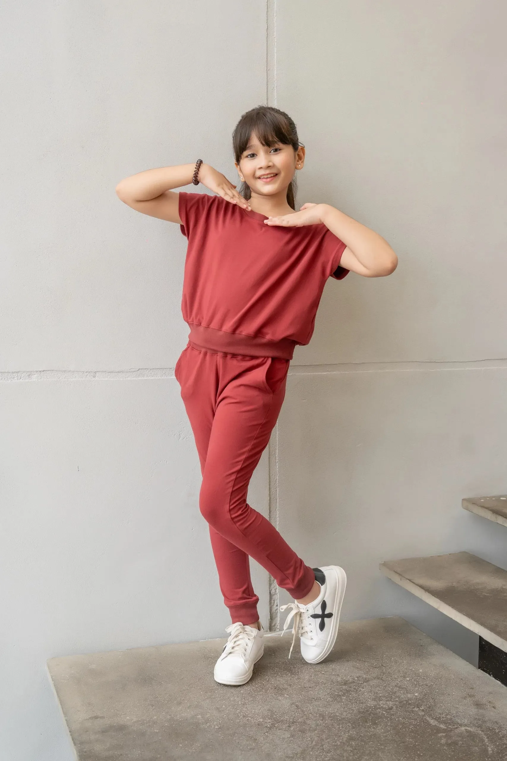 Jersey Co Ords - Red Pear