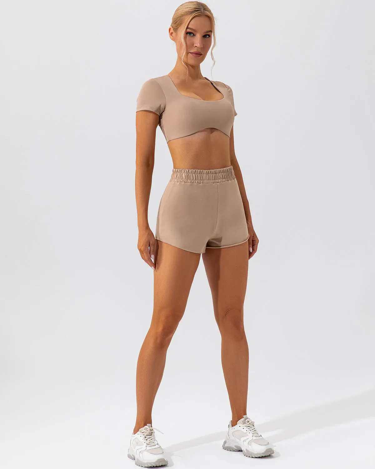 Kaia Athleisure Shorts - Mocha